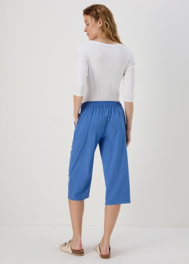 Blue Cropped Trousers