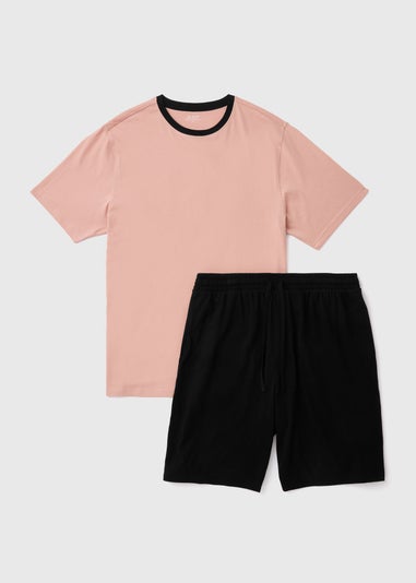 Pink Basic T-Shirt & Shorts Set