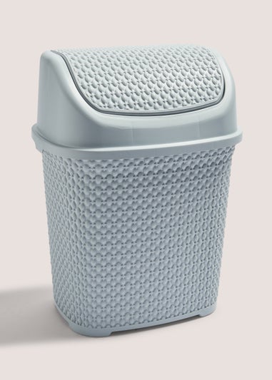 Grey Plastic Bin (22cm x  17cm x  31.5cm)