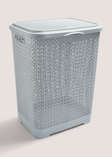 Grey Laundry Hamper (53cm x 34.5cm x 26.5cm)