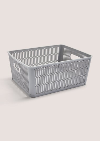 Large Plastic Storage Basket (38.1cm x 33cm x 12.7cm)