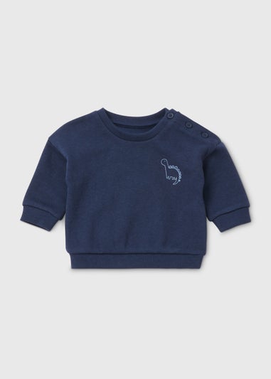 Baby Blue Dinosaur Print Sweatshirt (Newborn-23mths)