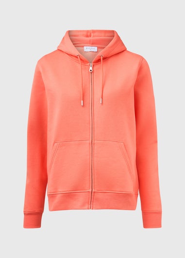 Coral Zip Up Hoodie