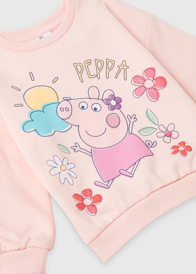 Girls Pink Peppa Pig Print Sweatshirt (9mths-5yrs)