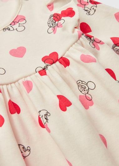 Baby Disney Minnie Mouse White Long Sleeve Dress (Newborn-23mths)