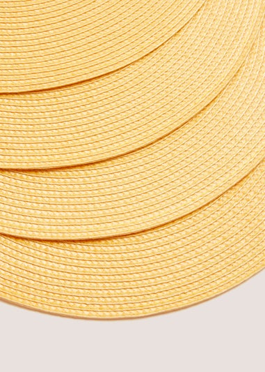 Ochre 4 Pack Woven Placemats (25cm)