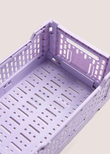 Purple Collapsible Crate (270mm x 170mm x 105mm)