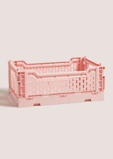 Pink Collapsible Crate (270mm x 170mm x 105mm)