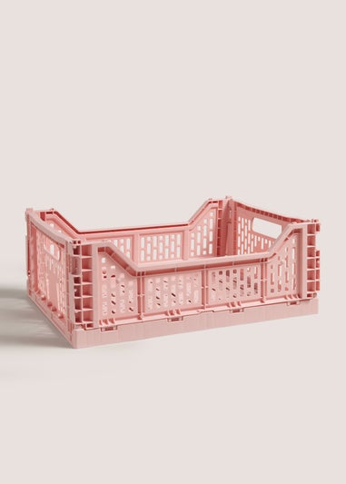 Pink Collapsible Crate (38.5cm x 30cm)