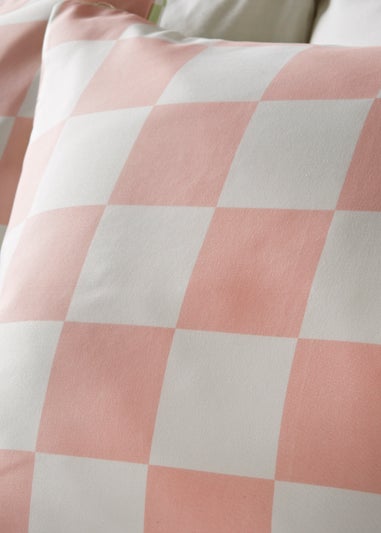 Pink Checkerboard Duvet Set