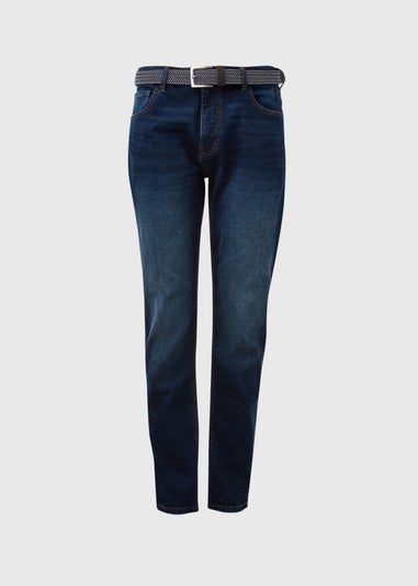 Lincoln Blue Belted Jeans