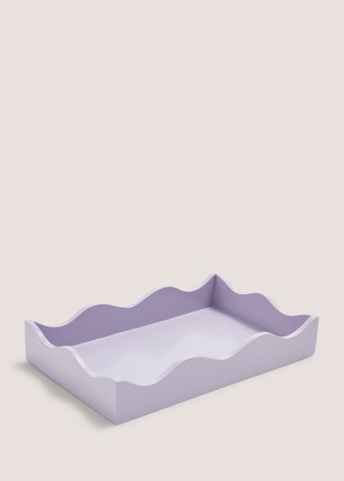 Lilac Scallop Tray (24cm x 15cm x 4cm)