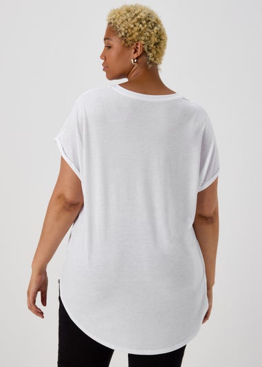 White Longline T-Shirt