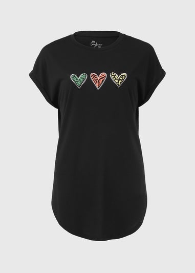 Black Animal Heart T-Shirt