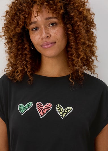 Black Animal Heart T-Shirt