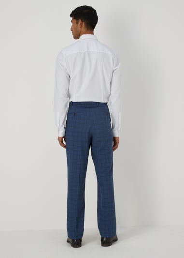 Taylor & Wright Blue Windowpane Flexi Waist Trousers