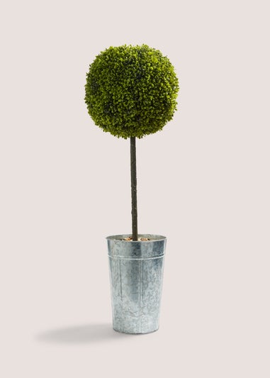 Ball Topiary in Galvanised Pot (30cm x 30cm x 90cm)