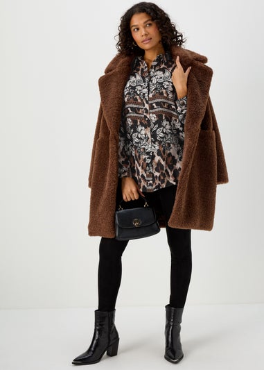 Multicoloured Animal Print Longline Shirt