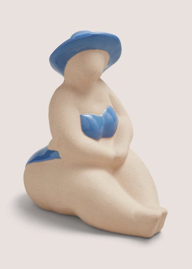 Outdoor Lady Sunbathing Ornament (11.6cm x 17.5cm x 19.5cm)