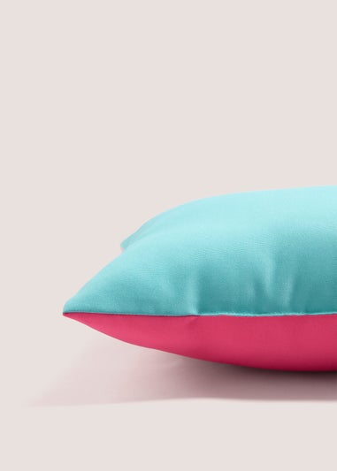 Teal Reversible Outdoor Cushion (40cm x 40cm)