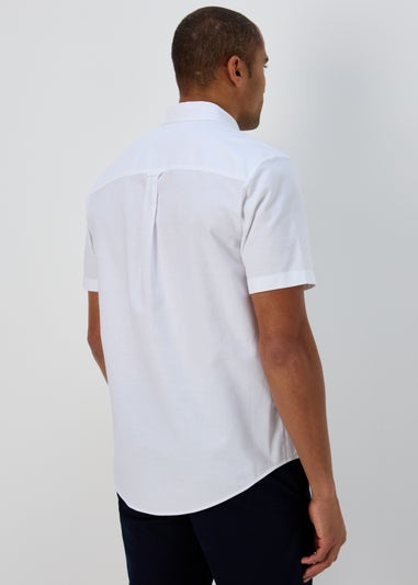 Lincoln White Casual Oxford Shirt