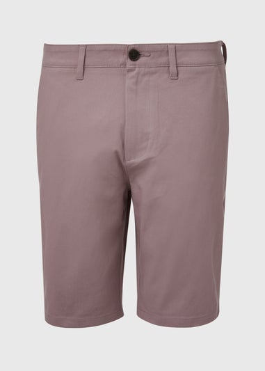 Purple Straight Fit Chino Shorts