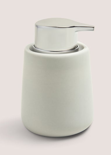 Grey Modern Ceramic Soap Dispenser (8cm x 13cm)