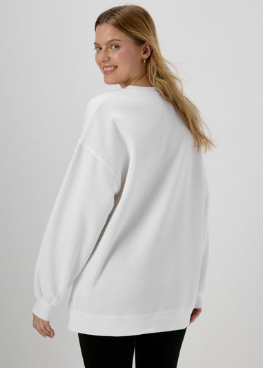 White Longline Sweatshirt