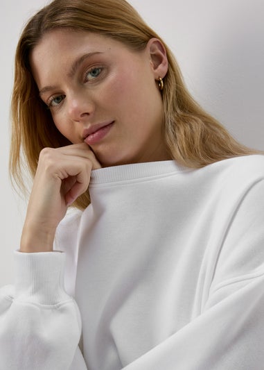 White Longline Sweatshirt