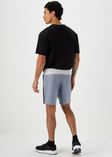 US Athletic Blue Panelled Shorts