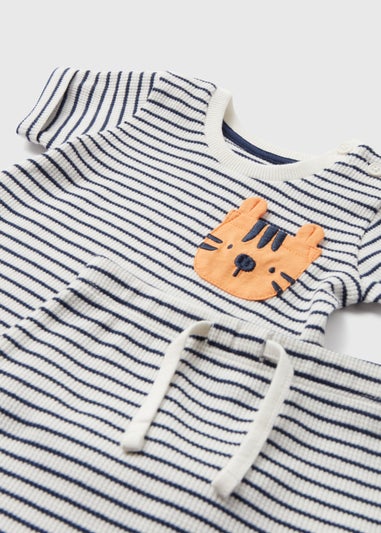 Baby Navy Stripe Tiger T-Shirt & Shorts Set (Newborn-23mths)