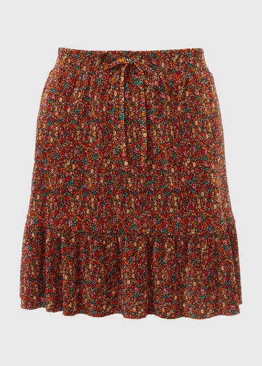 Multicolour Floral Mini Skirt