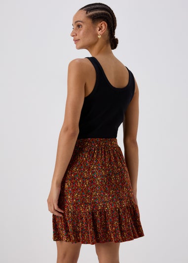 Multicolour Floral Mini Skirt