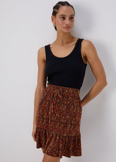 Multicolour Floral Mini Skirt