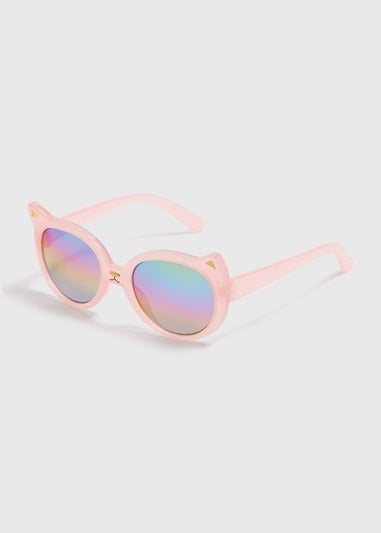 Girls Pink Cat Sunglasses