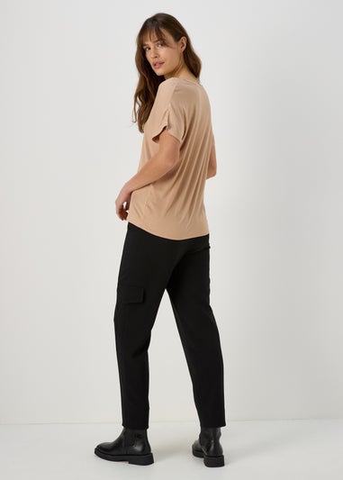 Et Vous Nude Neutral V Neck T-Shirt