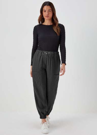 Charcoal Parachute Trousers
