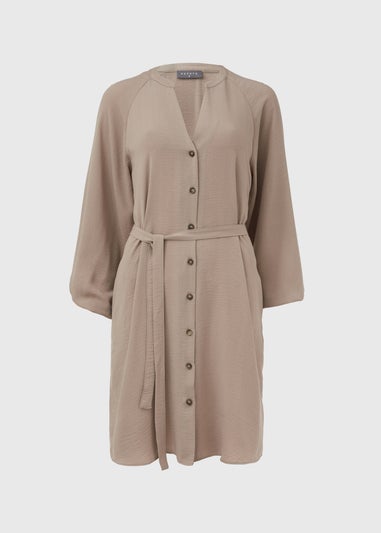 Taupe Belted Dress
