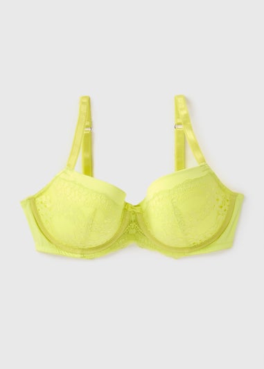 Lime Lace Detail DD Bra
