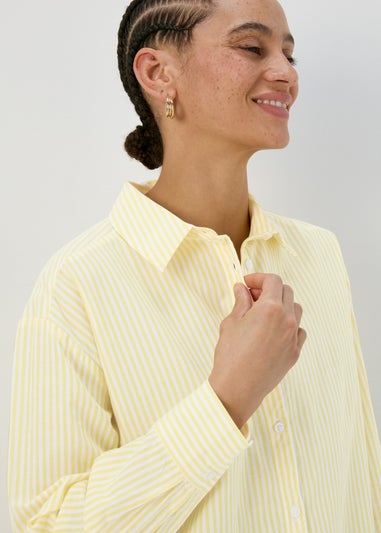 Yellow Stripe Cotton Shirt