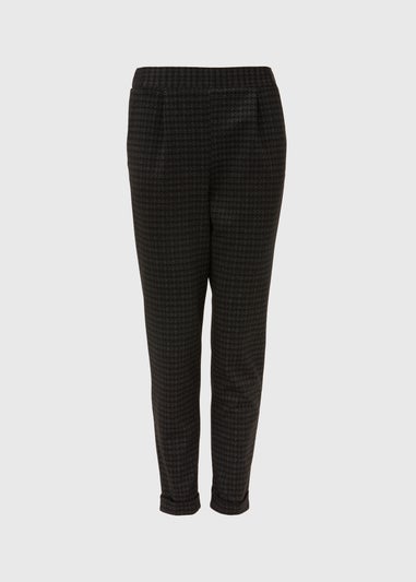 Grey Zig Zag Pull On Trousers