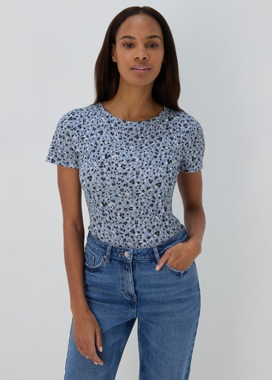 Blue Animal Print T-Shirt