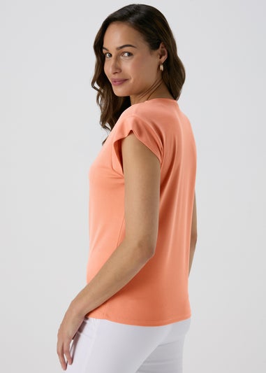 Et Vous Pink Zip Front T-Shirt