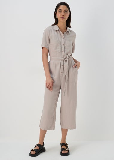 Stone Linen Jumpsuit