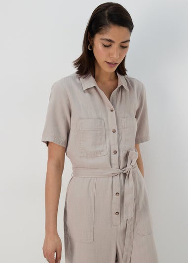 Stone Linen Jumpsuit