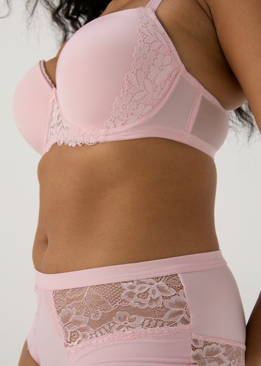 2 Pack Pink Padded Lace Sling Bra