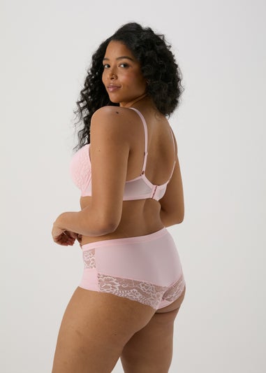 2 Pack Pink Padded Lace Sling Bra