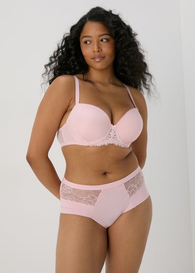 2 Pack Pink Padded Lace Sling Bra