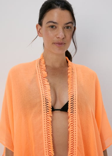 Orange Tassel Kimono