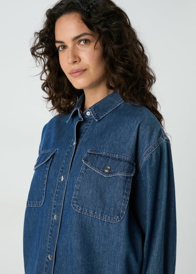 Mid Wash Denim Shirt